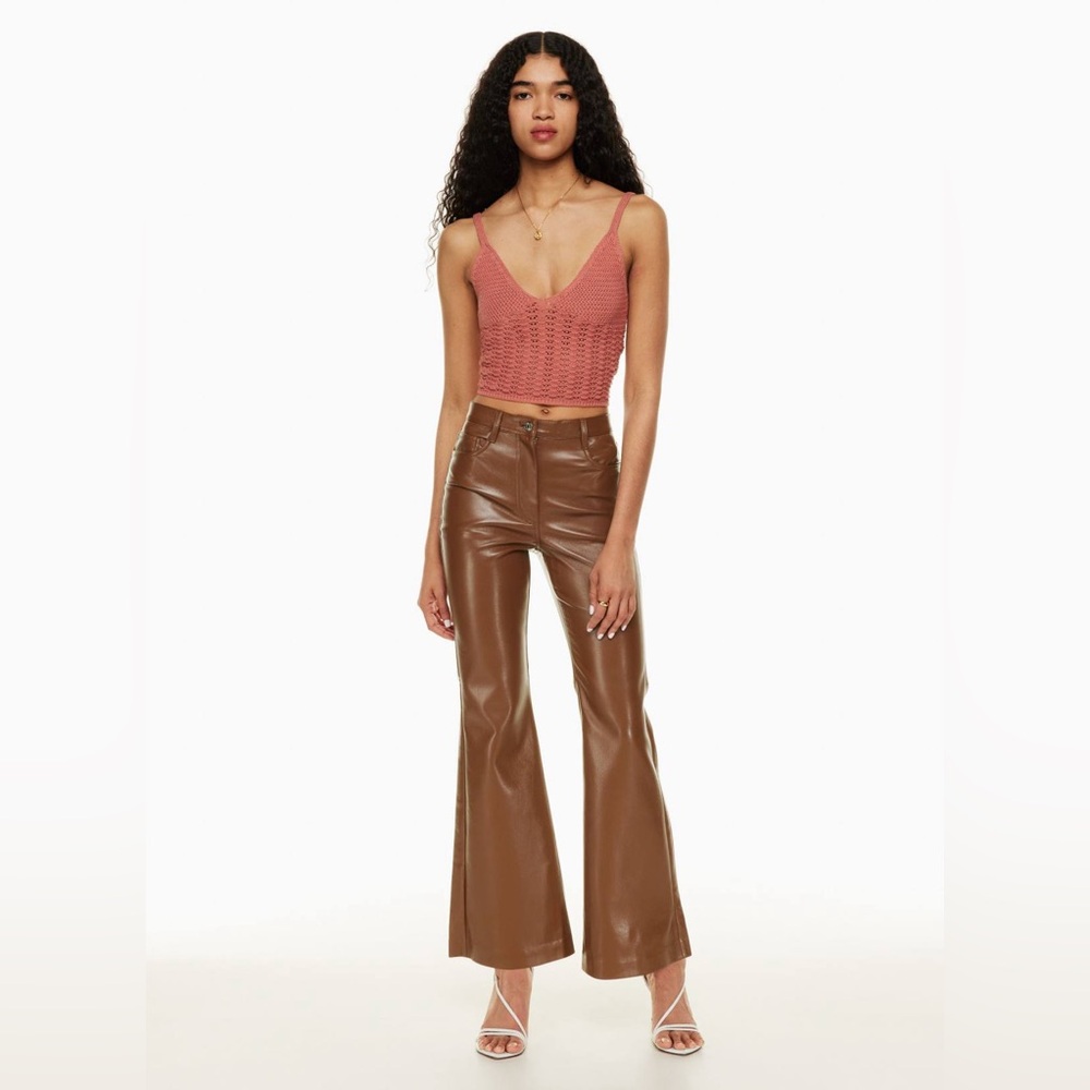 BNWT Aritzia The Melina Flare Pant In Cognac Size 2